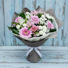 Букет цветов из:  Герберы, Альстромерии и Хризантемы в Новоузенске