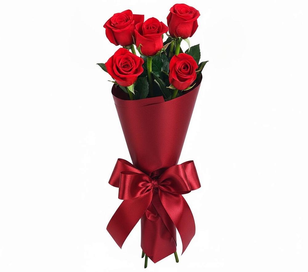 Букет 5 Красных роз Эдлесс Лав в Новоузенске