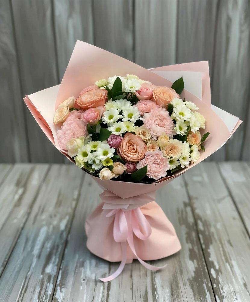 Букет цветов из: Гвоздики, Розы и Хризантемы в Новоузенске