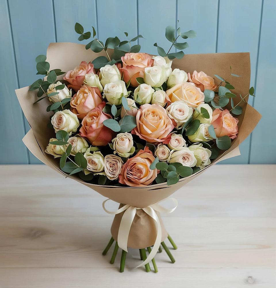 Букет цветов из: Альстромерии и Розы в Новоузенске