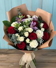 Букет цветов из:  Розы и Альстромерии #REPLACE_PRED# Новоузенске