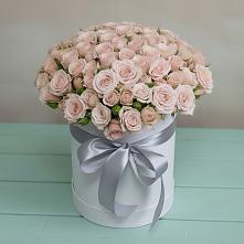 Цветочная композиция из Розы в шляпной коробке в Новоузенске