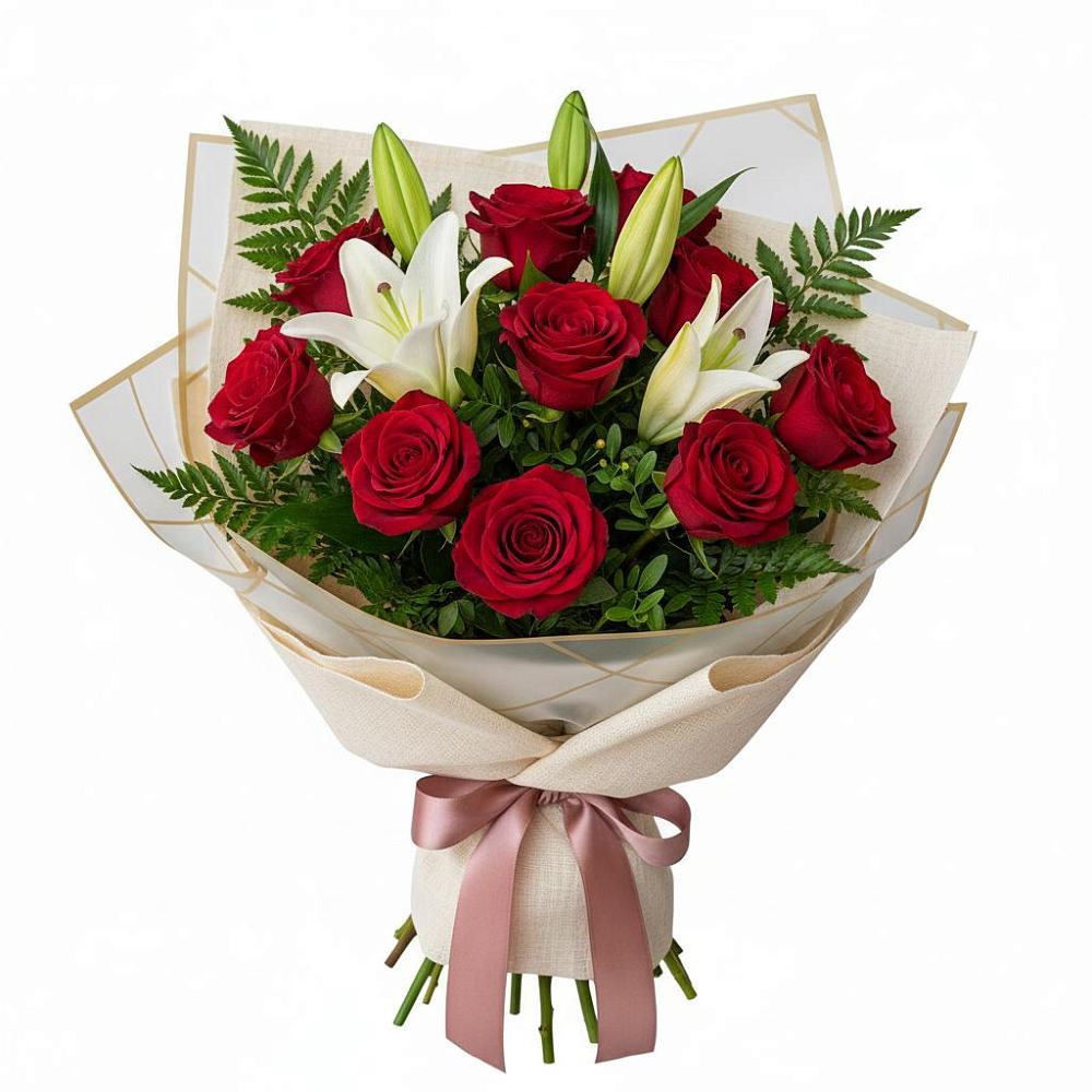 Букет цветов из: Лилии и Розы в Новоузенске