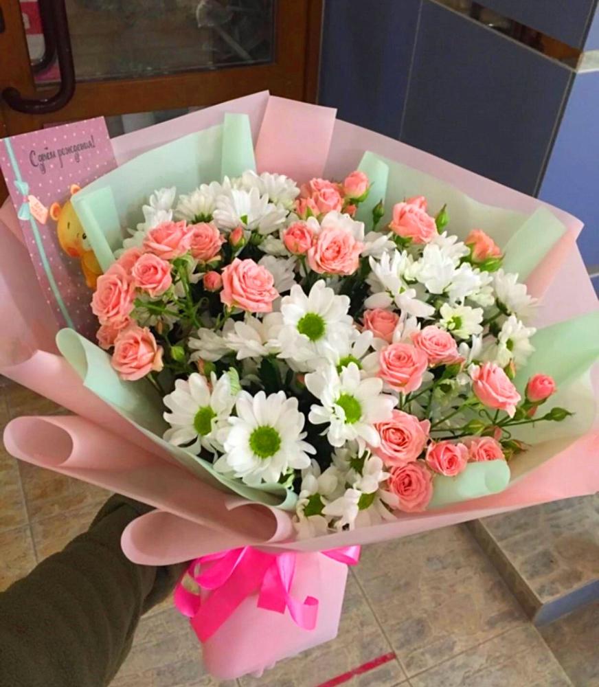 Букет цветов из: Розы и Хризантемы в Новоузенске