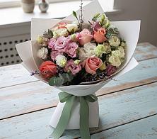 Букет цветов из:  Розы, Лизиантусы и Гвоздики в Новоузенске