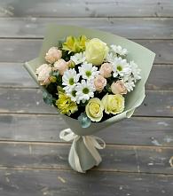 Букет цветов из:  Альстромерии, Розы и Хризантемы в Новоузенске