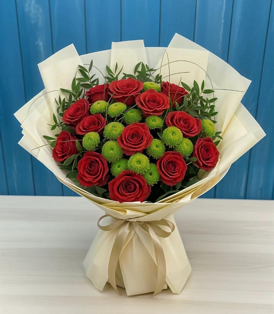 Букет цветов из: Розы и Хризантемы в Новоузенске